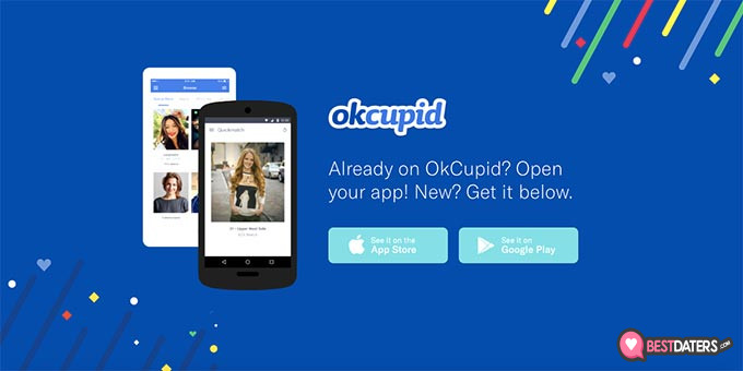 Revisões do OkCupid: aplicativo móvel.